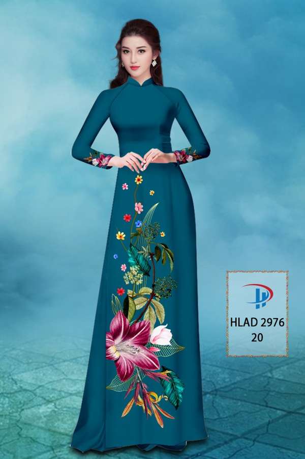 Vải Áo Dài Hoa In 3D AD HLAD2976 53